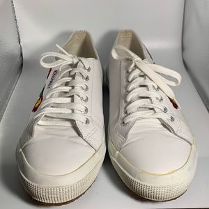 Súperga Women’s leather embroidered sneakers size 8